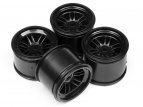 FT01 WHEEL SET (BLACK/FRONT 2pcs/REAR 2pcs)