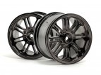 8 SPOKE WHEEL BLACK CHROME (83x56mm/2pcs)