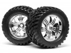 MOUNTED GOLIATH TIRE 178x97mm on TREMOR WHEEL CHROME