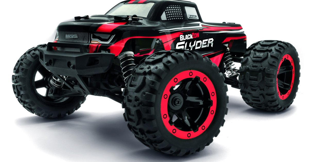 540098 BlackZon Slyder MT 1/16 4WD Electric Monster Truck - Red