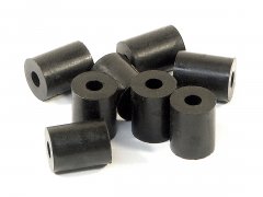 RUBBER TUBE 3x8x10mm (SHAPED/BLACK/8pcs)