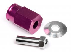 ALUMINUM WIDE HEX HUB 12mm (24mm Wide/PURPLE)